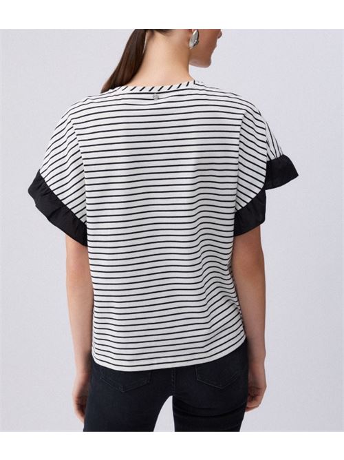 Striped top with jewel buttons Liu Jo | WA6496J4909.P9442
